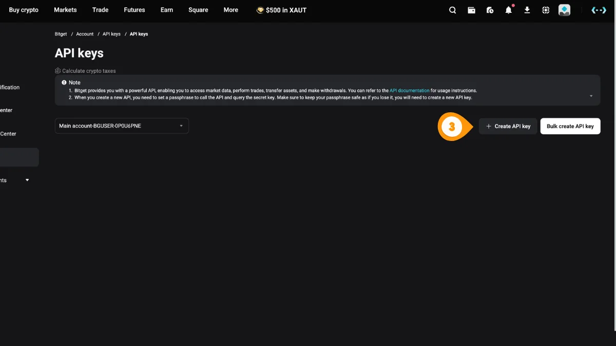 Create a New API Key