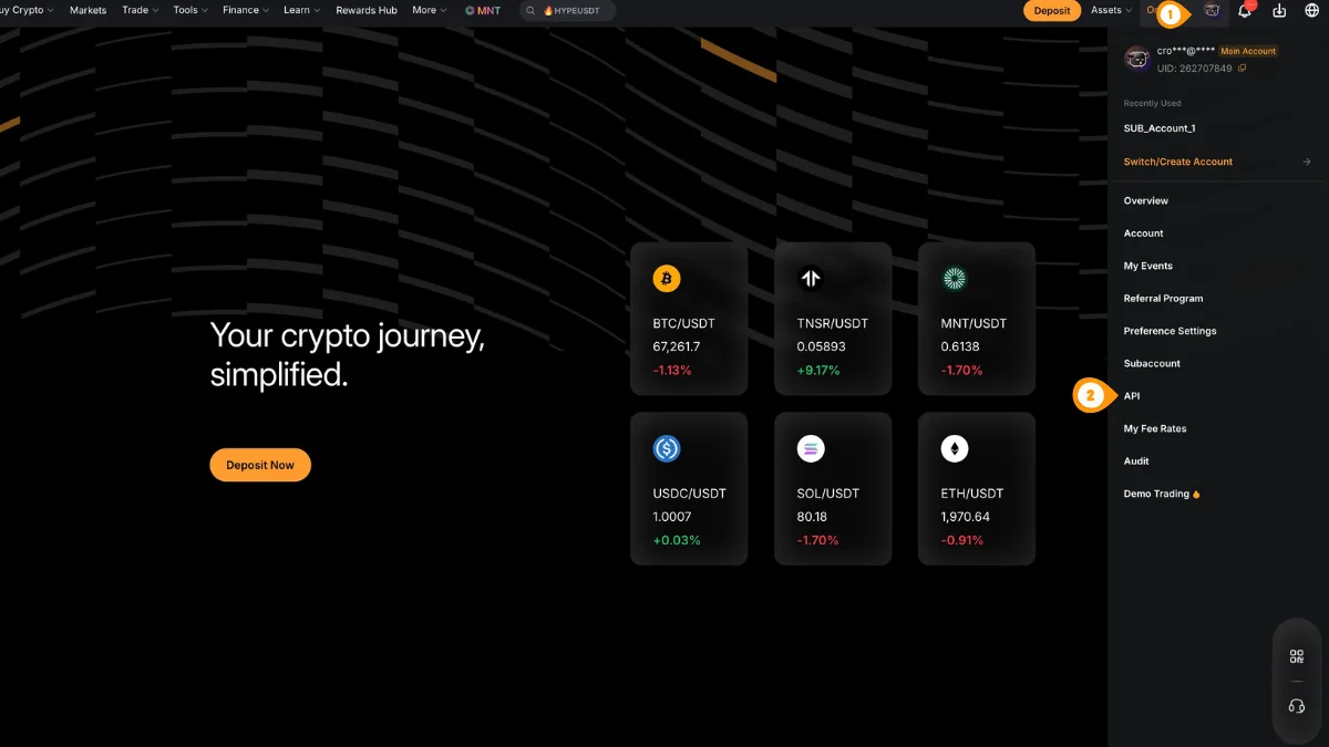 Open API Management in Bybit