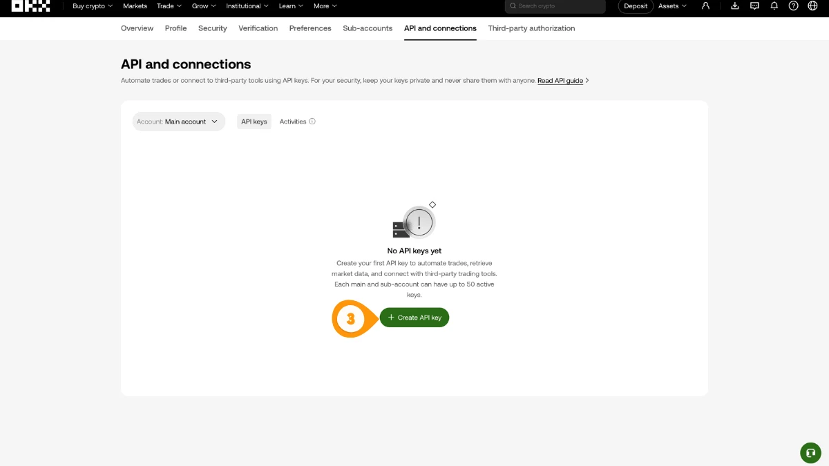 Create a New API Key in OKX